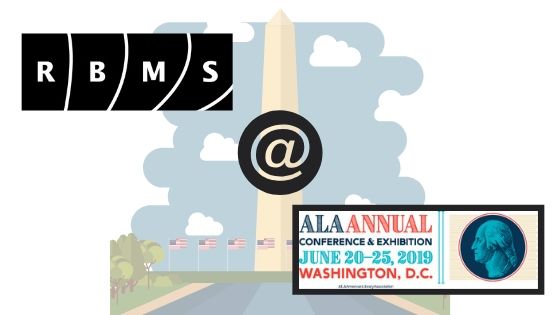 Graphic combining RBMS logo and ALA 2019 conference logo